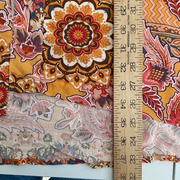 Knox Rose Boho Kimono Cardigan Size 2X / 3X Floral Multicolor Open Front - Picture 10 of 10